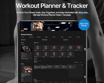 Notion Workout Planner: Fitness Tracker, Exercise Log & Health Dashboard