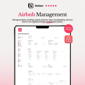 Painel de controle do anfitrião do Airbnb: Modelo do Notion para reservas, hóspedes e finanças imagem 1