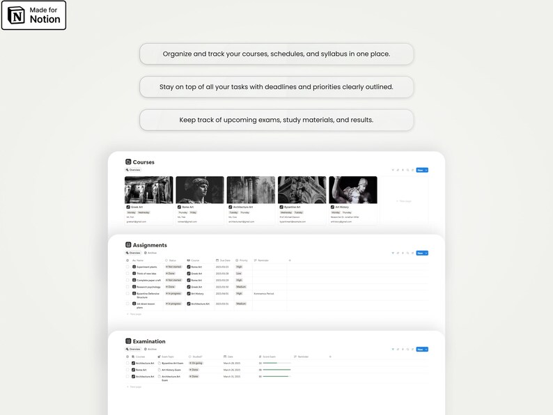 Student Life OS Notion Template: Study, Tasks & Academic Planner System image 4