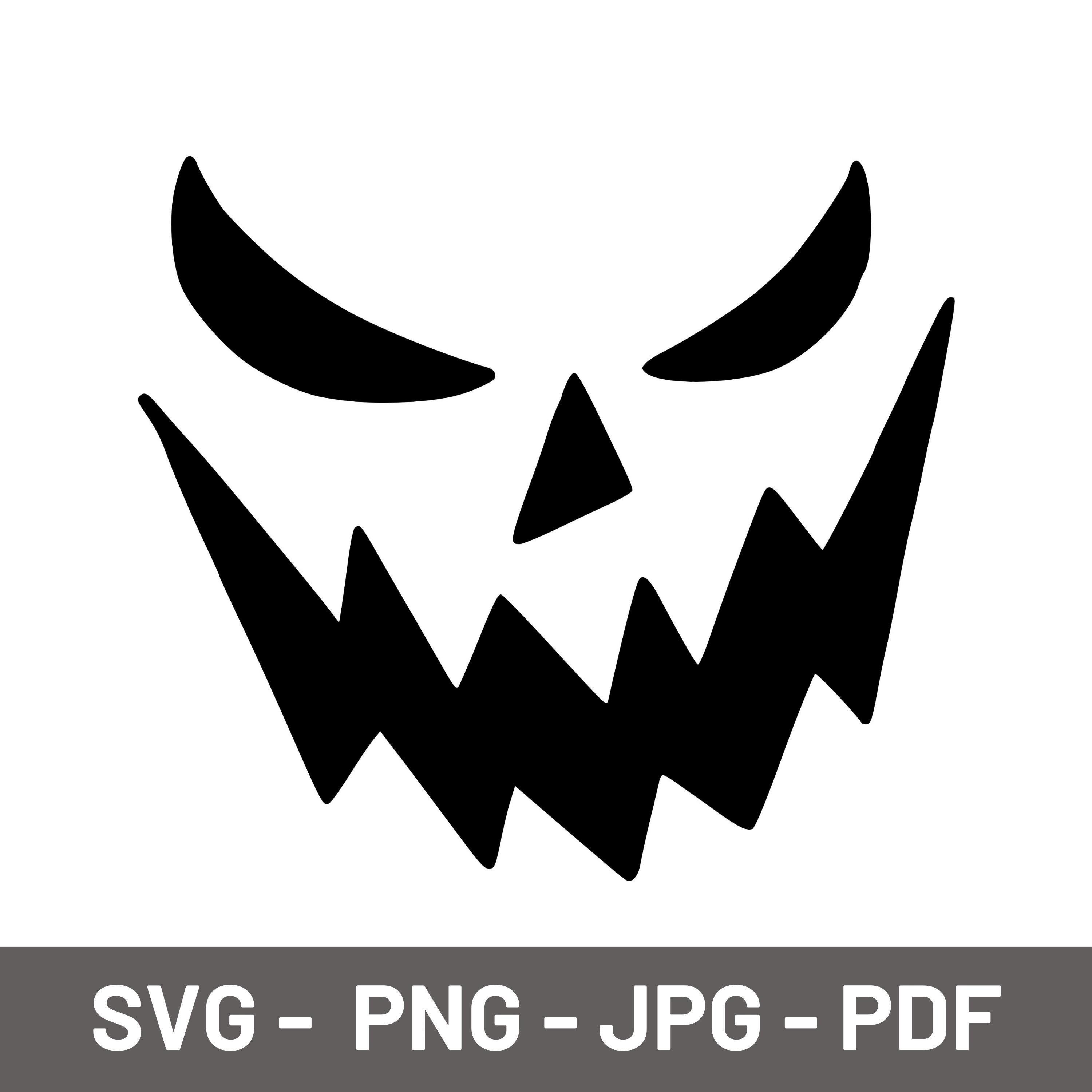 Jack O Lantern Digital Instant Download Svg, Png, Jpg and Pdf Files