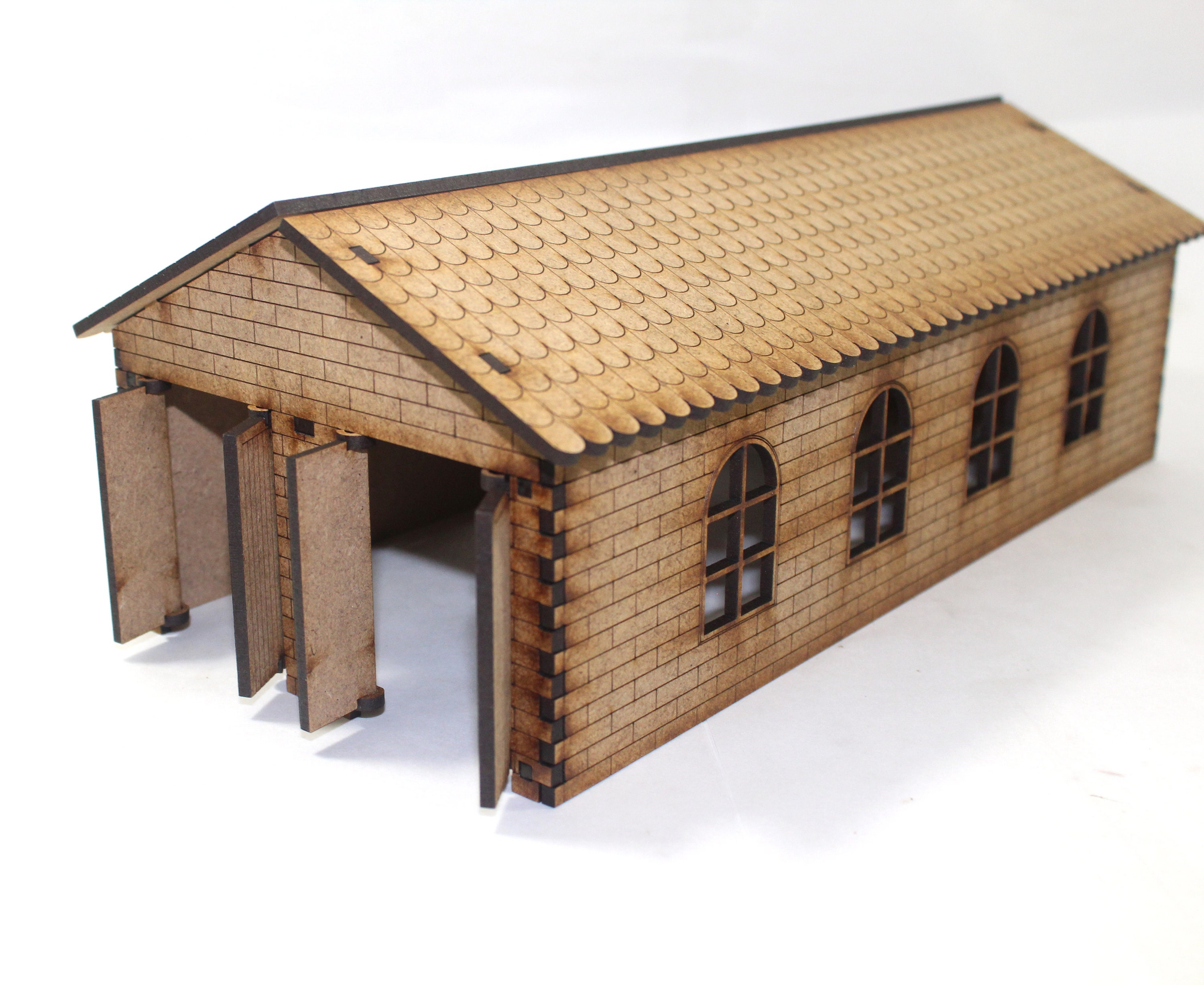 Model Railway 00 Gauge Twin Track Engine Shed 305mm Flat Packed MDF ...