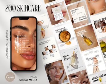 Skincare Instagram, Esthetician Instagram, Skincare Instagram Templates, Skincare Posts, Esthetician Templates, Skincare Social Media