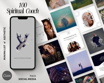 Spiritual Coach, Healing Coach, Life Coach, Transformation Coach, Holistic Coach, Energy Healers, Instagram Template, Canva Social Media