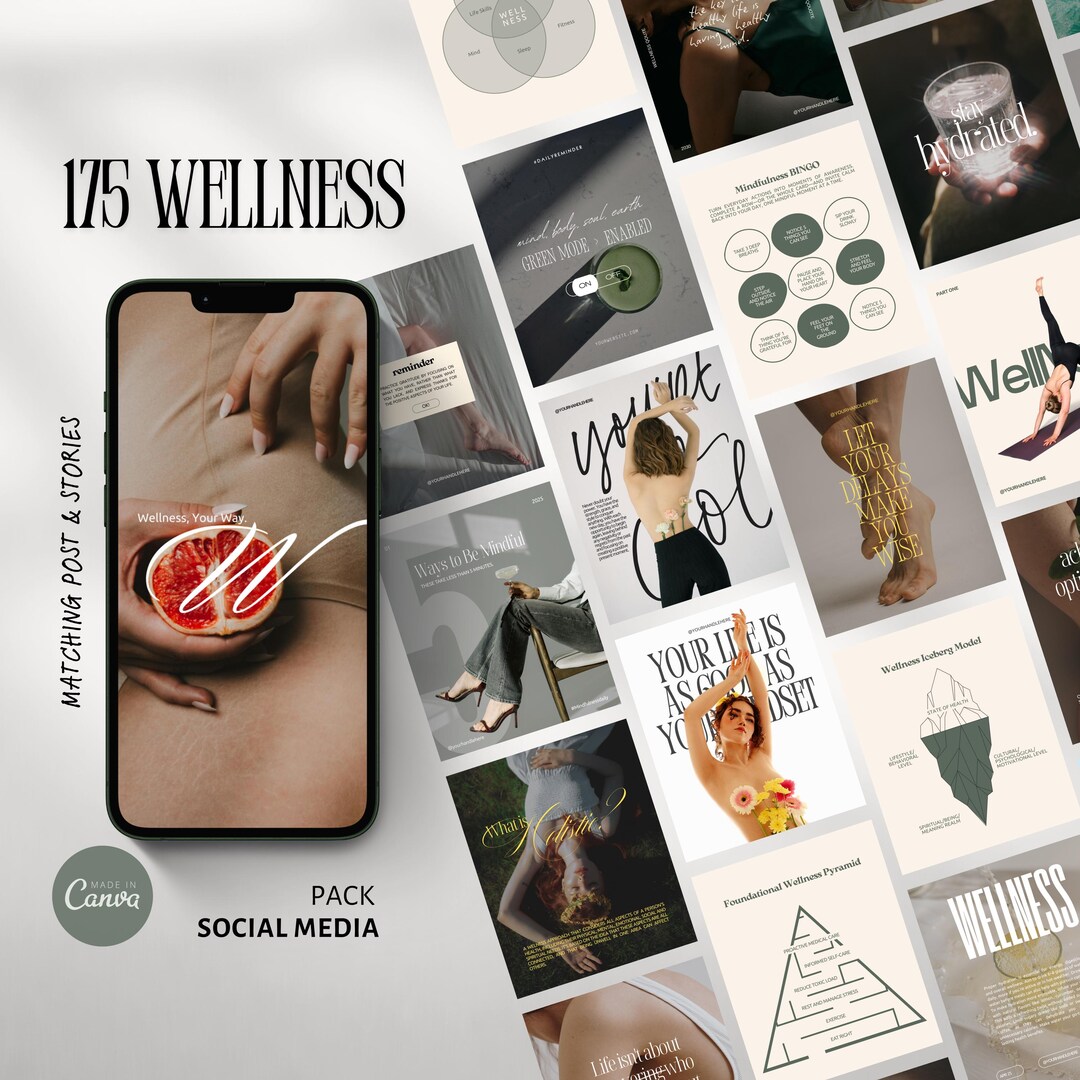 Wellness Instagram Template, Holistic Coach Social Media Post, Wellness ...