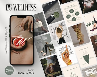 Wellness Instagram Template, Holistic Coach Social Media Post, Wellness Coach, Health Coach, Self Care Coach, Health and Wellness Template