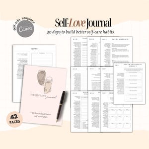 Self Love Journal Printable Minimalist, Self Care Journal, Affirmation Journal, Self-Love Workbook, Self Love Planner, Digital Journal
