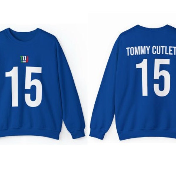 Tommy "Cutlets"  Italian New York Football Sweatshirt, Gift for Him, Gift for Her, Christmas Sweater, Tommy Devito Jersey, Passing Paisano