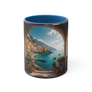 Amalfi Italia Accent Coffee Mug, 11ozGift for Him, Gift for Her, Coffee Mug, Funny Mug, Italian Words, Italian Coffee
