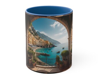 Amalfi Italia Accent Coffee Mug, 11ozGift for Him, Gift for Her, Coffee Mug, Funny Mug, Italian Words, Italian Coffee
