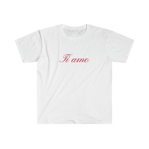 Ti amo White/Red Unisex Softstyle T-Shirt