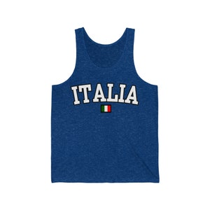 ITALIA Unisex Jersey Tank (Blue)