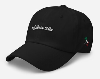 La Dolce Vita Dad hat Italian Flag, Gift for Him, Gift for Her, Funny Italian Gift, Italian Hat, Adjustable Hat