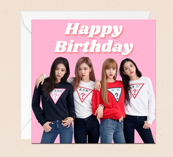Carte d'anniversaire Blackpink - « Un anniversaire dans votre région » |  Carte d'anniversaire Jennie | Carte d'anniversaire Lisa | Rosé | Jisoo 