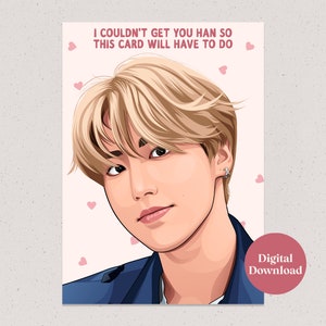 Printable Han from Stray Kids Greetings Card - Digital Download - K-Pop Birthday Card - Instant Download