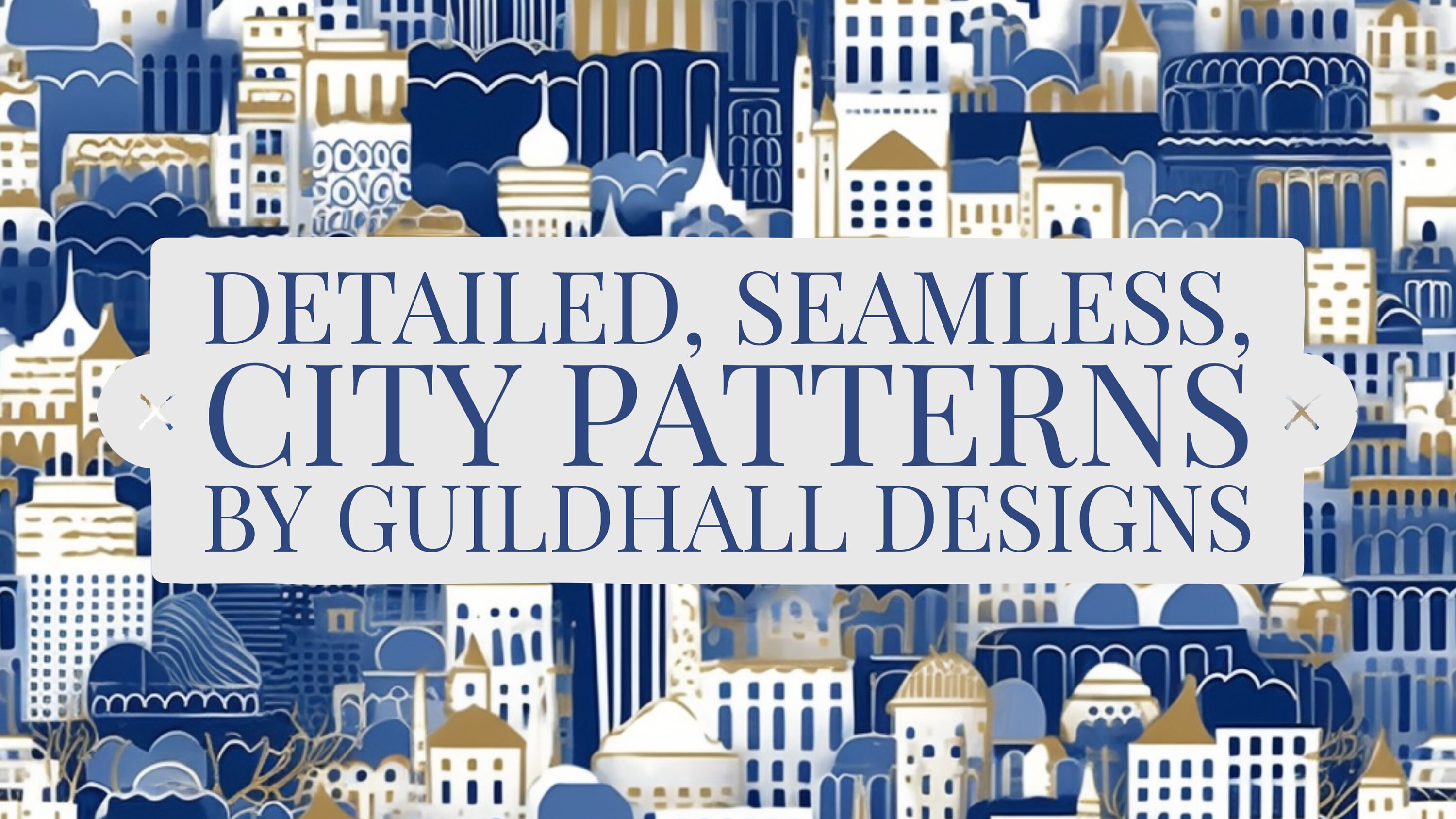 Modern Toile Cityscapes | 30 Seamless Patterns | Available for ...