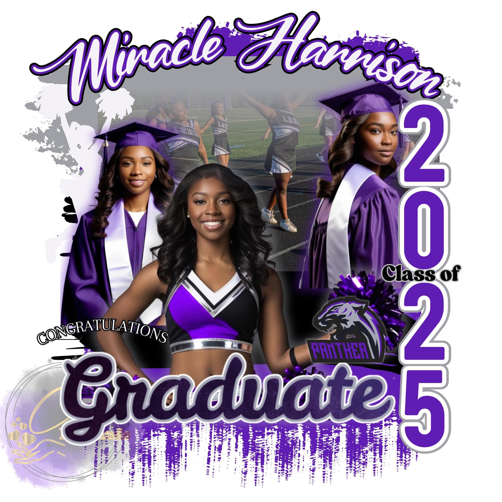 Graduate Script Png Editable Graduate PNG - Etsy