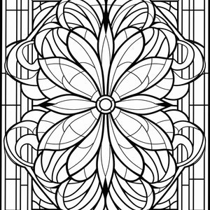Stained Glass Wonders Coloring Book by Krazy Koloring - Etsy
