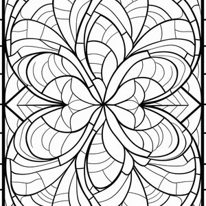 Stained Glass Wonders Coloring Book by Krazy Koloring - Etsy