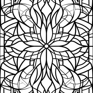 Stained Glass Wonders Coloring Book by Krazy Koloring - Etsy