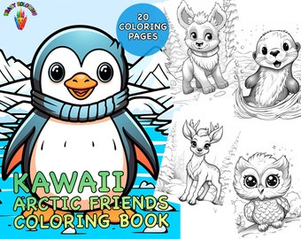 Kawaii Coloring Book by Krazy Koloring! Arctic Friends!
