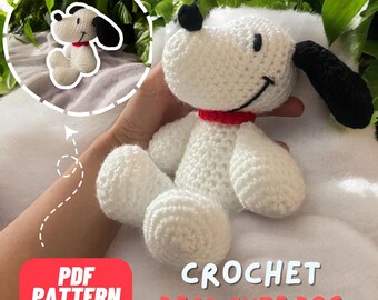 Dear Cute Dog Amigurumi Pattern, Emotional Support Crochet, Digital Crochet Pattern, crochet animals for beginners, Easy Crochet Project