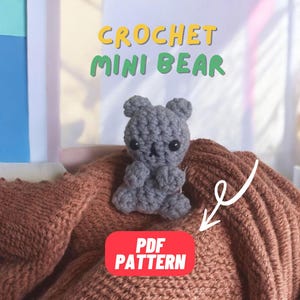 Mini Bear Amigurumi Pattern: Emotional Support Crochet, Step-by-Step Guide, Little Animal, crochet animals for beginners