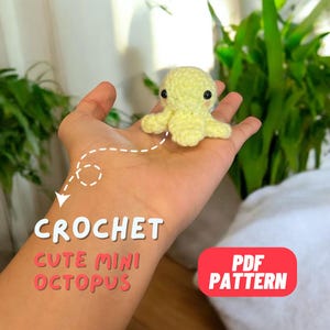 Adorable Mini Octopus Amigurumi Pattern: Crochet Emotional Support, easy crochet patterns for beginners, crochet animals for beginners
