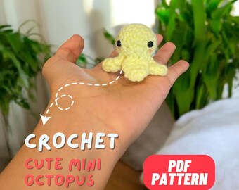 Adorable Mini Octopus Amigurumi Pattern: Crochet Emotional Support, easy crochet patterns for beginners, crochet animals for beginners