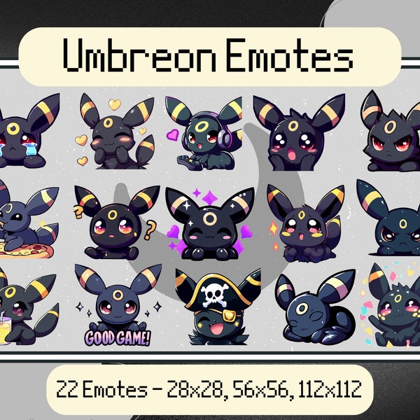 Emotes pour Twitch d'Umbreon