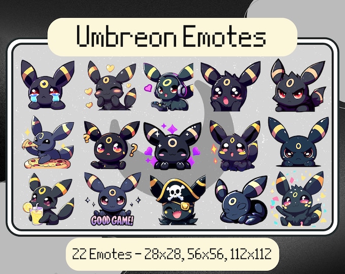 ANIMATED Shiny Umbreon Bongo Cat Twitch Emote - Pokemon Umbreon Discord ...
