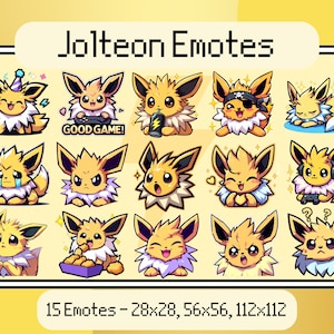 Jolteon Twitch Emotes