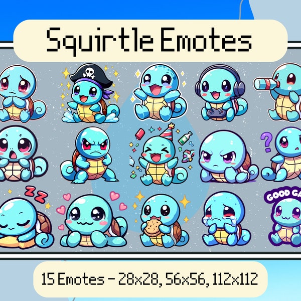 Squirtle Twitch Emotes