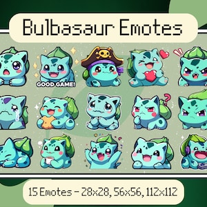 Bulbasaur Twitch Emotes