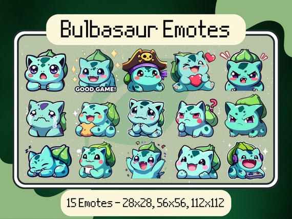 Bulbasaur Twitch Emotes