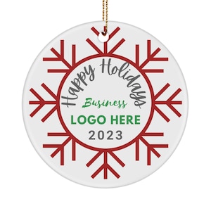 Custom Company Ornament, Personalized Business Ornaments, Bulk Customized Ornaments, Christmas Swag, Business Ornaments