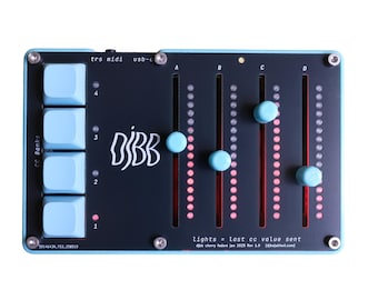 LumaFader 68 MIDI Controller: RGB Faders, Compact USB-C Design