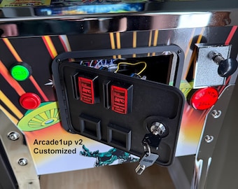 Pinball Arcade Coin Door AtGames Arcade1up vPin - working hinge & return flap - Customization Options!