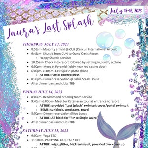 Custom Bachelor/Bachelorette Itineraries