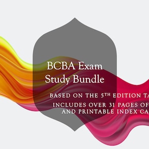 BCBA Study Bundle (31-seitiger Studienführer und druckbare Karteikarten) basierend auf der 5th Edition Aufgabenliste