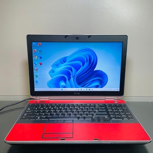 RED 15.6” Dell intel i7 16gb 500gb E6530 Laptop Windows 11 Computer Pc