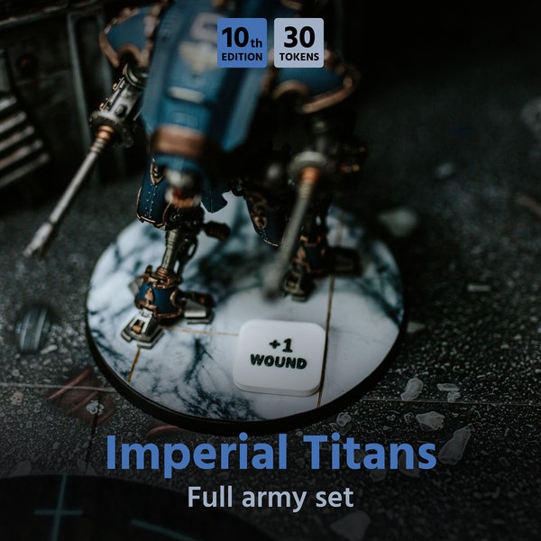 Ensemble d'armée des Titans impériaux pour Warhammer 40k (30 jetons) 10e édition