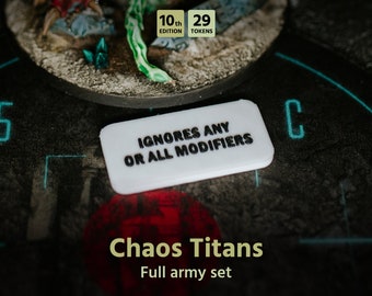Chaos Titans army set for Warhammer 40k (29 tokens) 10th edition