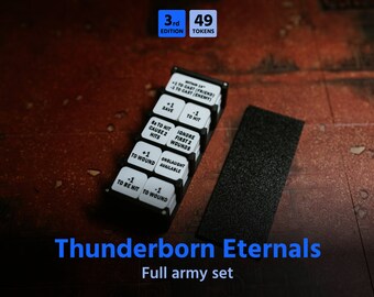 Thunderborn Eternals army set for AoS (49 tokens) 3d edition