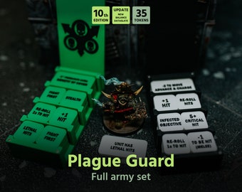 Plague Guard army set for Warhammer40k (32 tokens) 10th edition