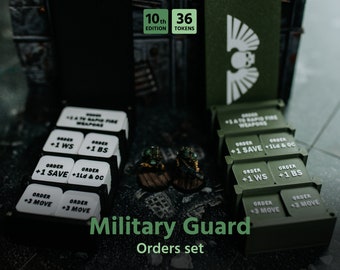 Military Guard Order tokens Warhammer40k (36 tokens) 10th edition