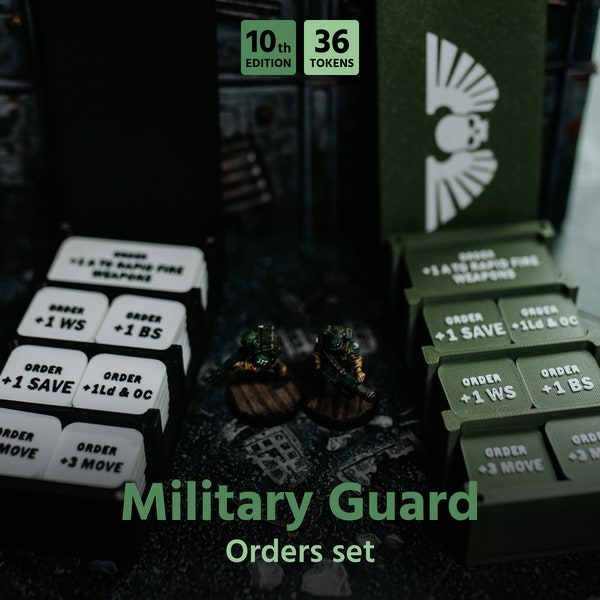 Militaire Garde Order-tokens Warhammer40k (36 tokens) 10e editie