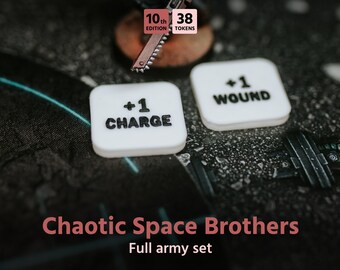 Chaotic Space Brother army set for Warhammers 40k (38 tokens) 10th edition