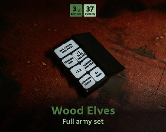 Wood Elf army set for AoS (37 tokens) 3d edition