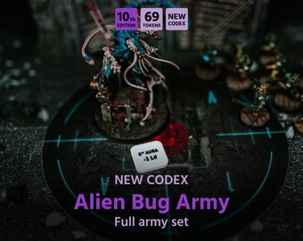 Alien Bug army set Warhammer 40k (69 tokens) 10th edition