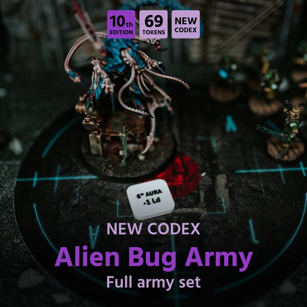 Alien Bug army set Warhammer 40k (69 tokens) 10th edition